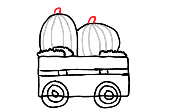  how to draw step by step pumpkinwagon drawing easy  - EasystepDrawing