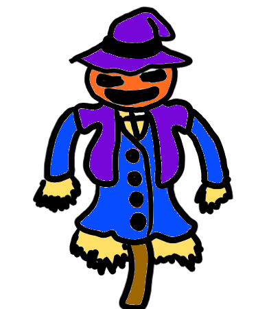 easy step by step scarecrow drawing - EasystepDrawing