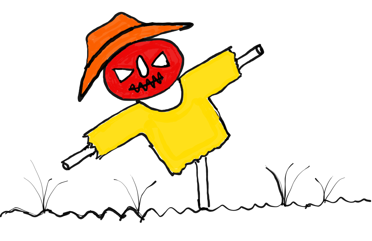  how to draw step by step scarecroww drawing easy  - EasystepDrawing