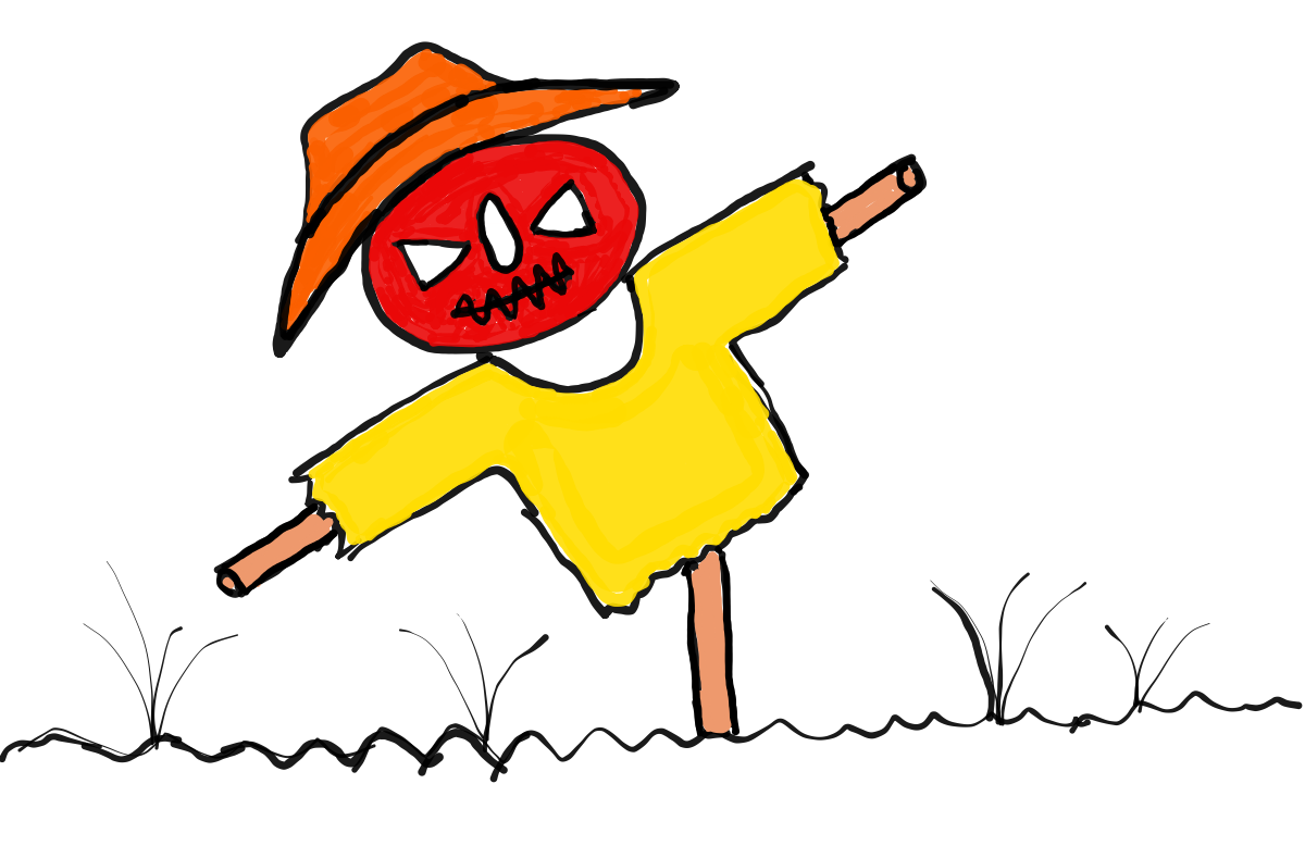  how to draw step by step scarecroww drawing easy  - EasystepDrawing