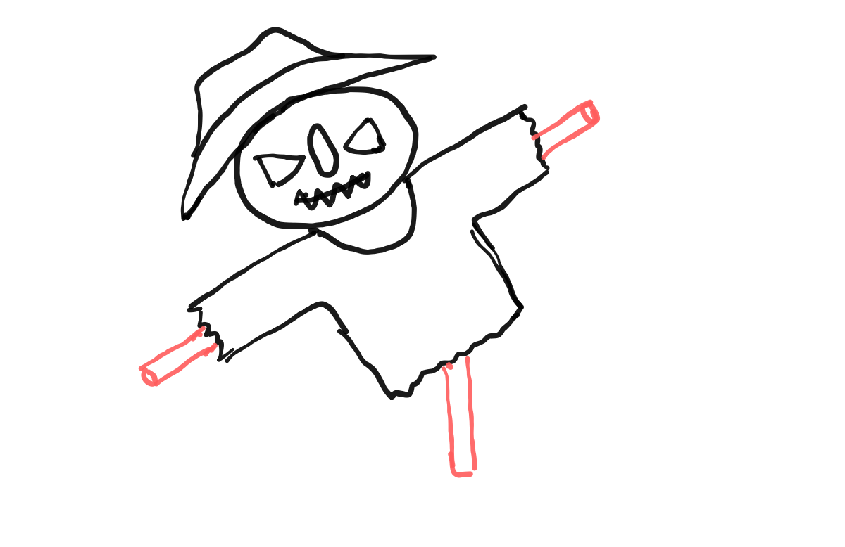  how to draw step by step scarecroww drawing easy  - EasystepDrawing