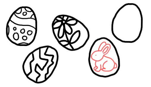  how to draw step by step eastereggs drawing easy  - EasystepDrawing