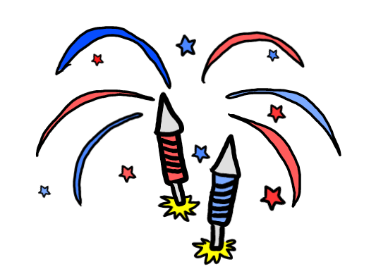 easy step by step fireworks drawing - EasystepDrawing