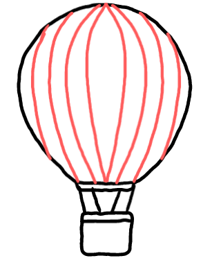  how to draw step by step hotairballoon drawing easy  - EasystepDrawing