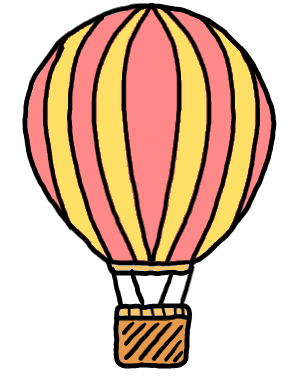 easy step by step hotairballoon drawing - EasystepDrawing