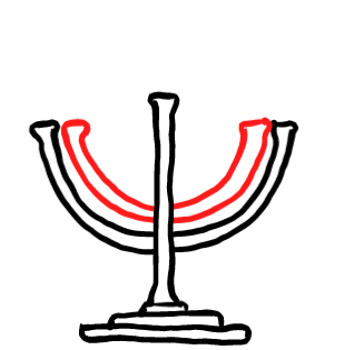  how to draw step by step menorah drawing easy  - EasystepDrawing