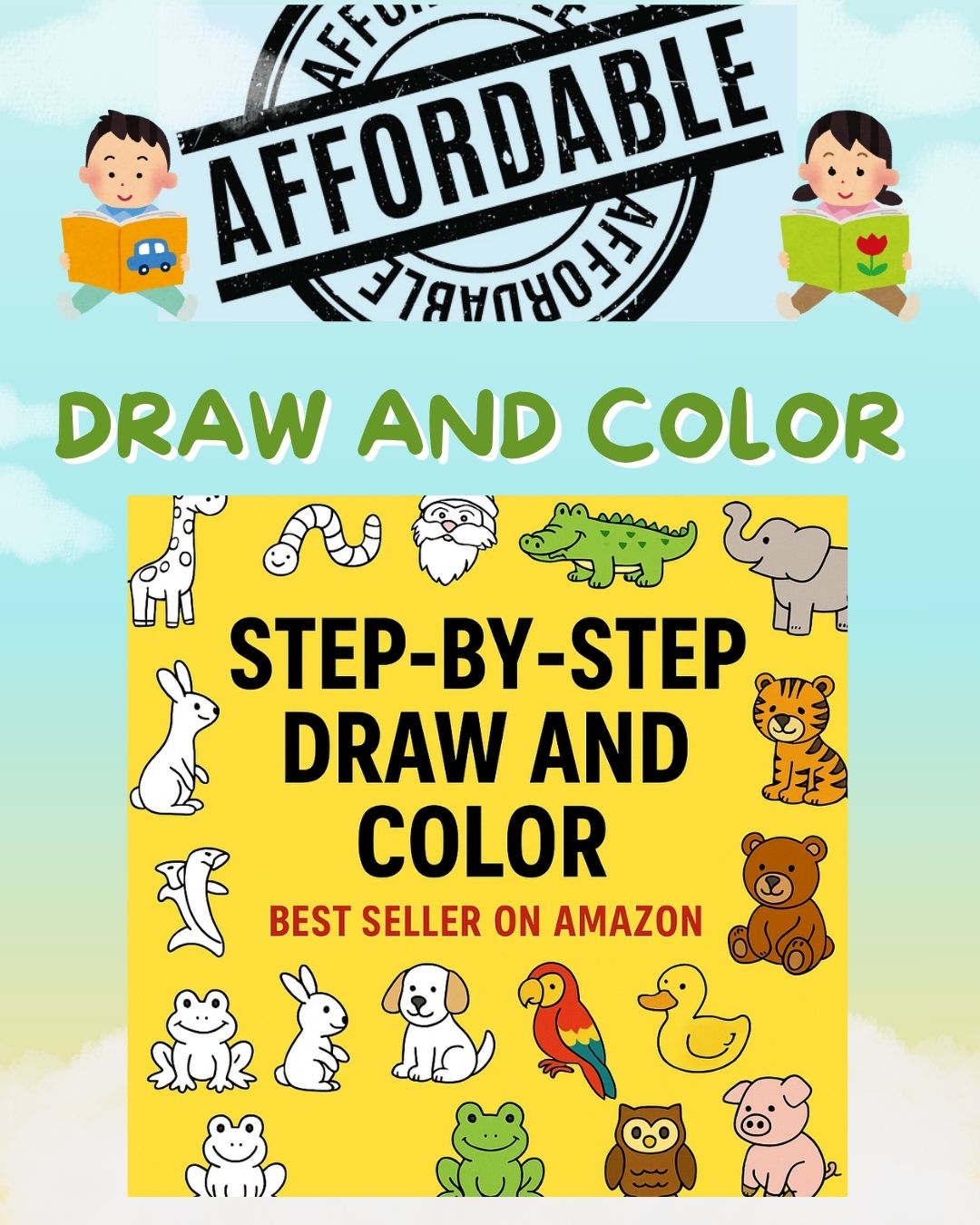 Easy Step Character Drawing Coloring Book
