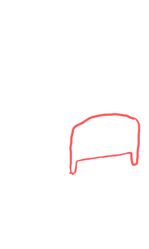  how to draw Hospital Bed in easy steps - step number : 1 - Easy Step Drawing