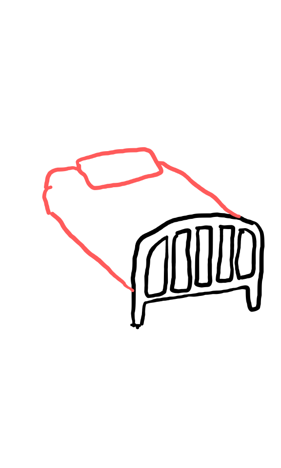  how to draw Hospital Bed in easy steps - step number : 3 - Easy Step Drawing