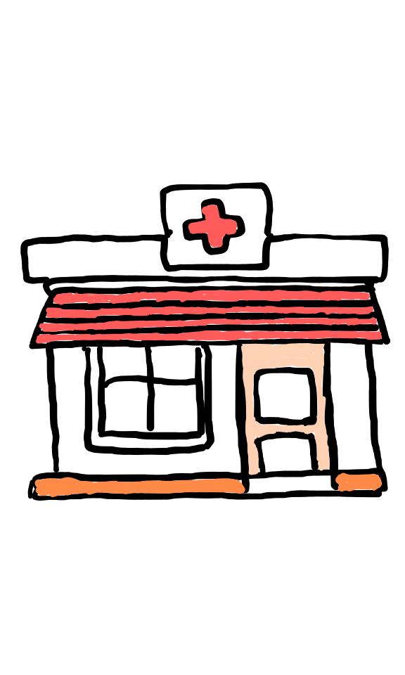  how to draw Medical Clinic House in easy steps - step number : 7 - Easy Step Drawing