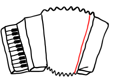  how to draw step by step accordian drawing easy  - EasystepDrawing