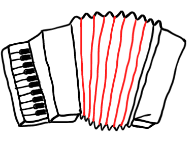  how to draw step by step accordian drawing easy  - EasystepDrawing