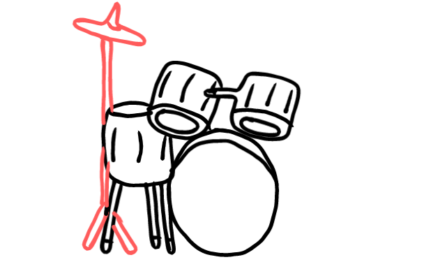  how to draw step by step drumset drawing easy  - EasystepDrawing