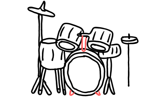  how to draw step by step drumset drawing easy  - EasystepDrawing