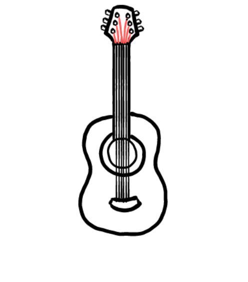  how to draw step by step guitar drawing easy  - EasystepDrawing