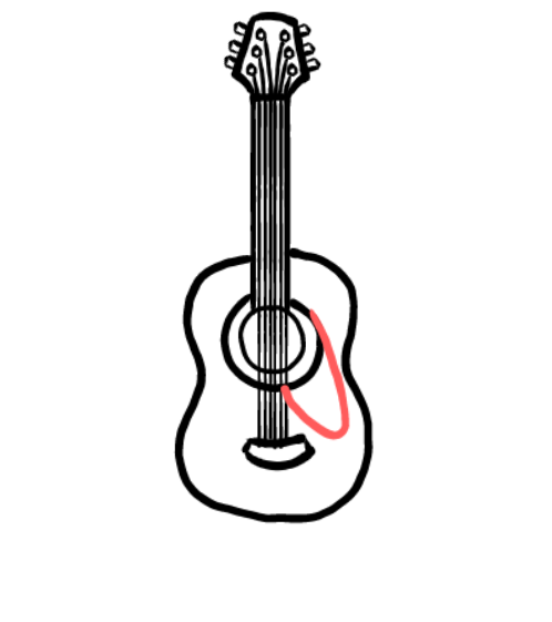  how to draw step by step guitar drawing easy  - EasystepDrawing