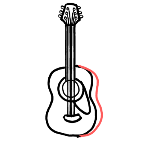  how to draw step by step guitar drawing easy  - EasystepDrawing