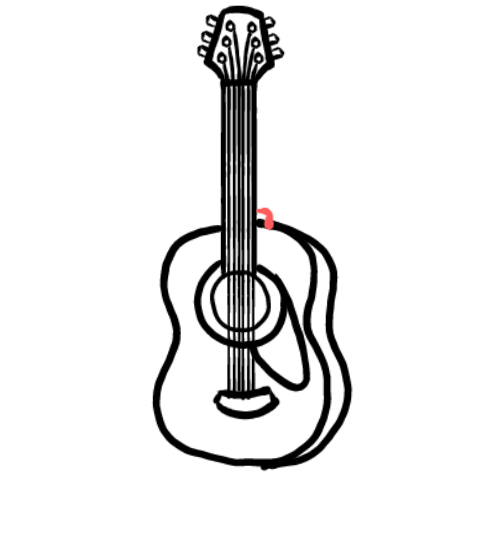  how to draw step by step guitar drawing easy  - EasystepDrawing