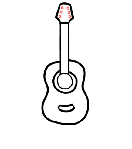  how to draw step by step guitar drawing easy  - EasystepDrawing