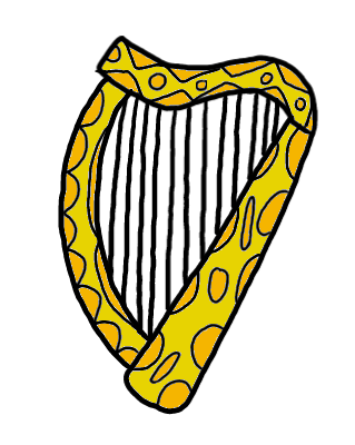 easy step by step harp drawing - EasystepDrawing