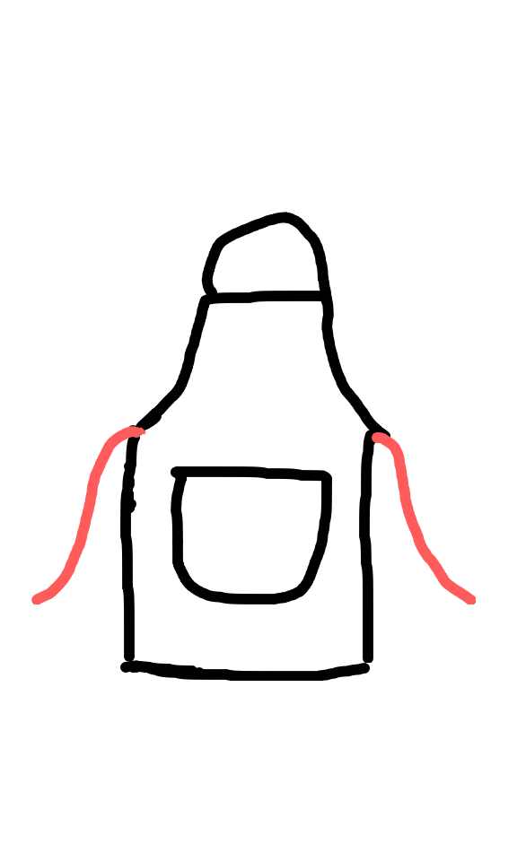  how to draw Apron in easy steps - step number : 3 - Easy Step Drawing