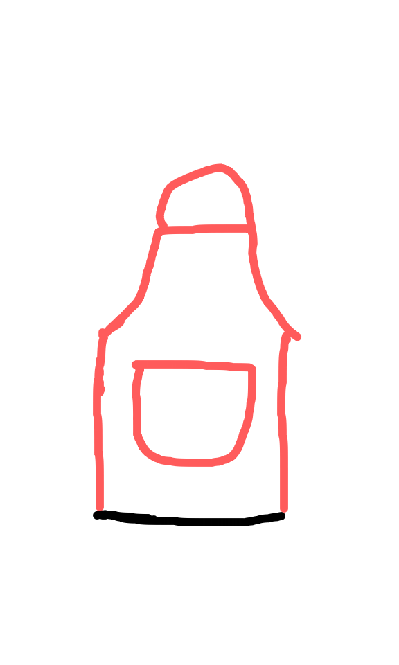  how to draw Apron in easy steps - step number : 4 - Easy Step Drawing