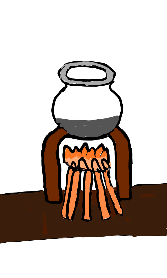 easy step by step Chulha drawing - EasystepDrawing