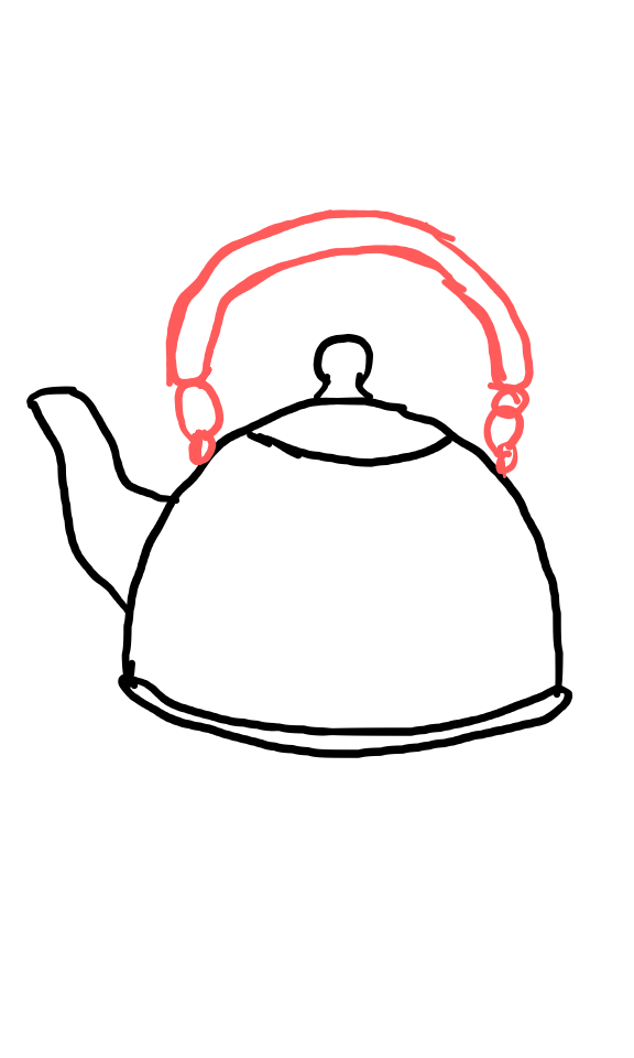  how to draw Kettle in easy steps - step number : 4 - Easy Step Drawing