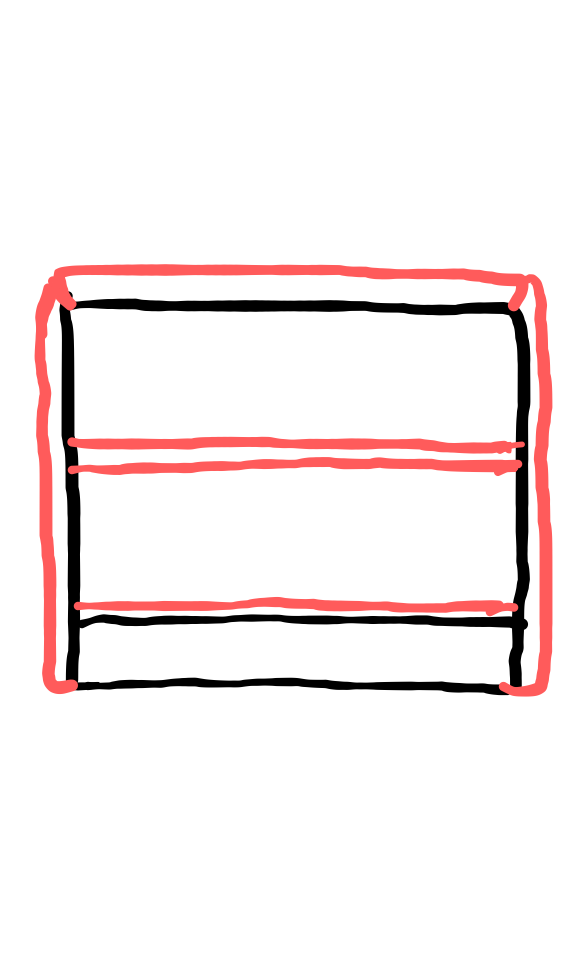  how to draw Kitchen Shelf in easy steps - step number : 2 - Easy Step Drawing