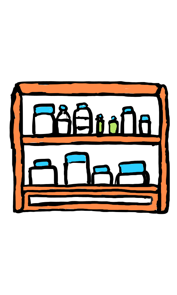  how to draw Kitchen Shelf in easy steps - step number : 6 - Easy Step Drawing