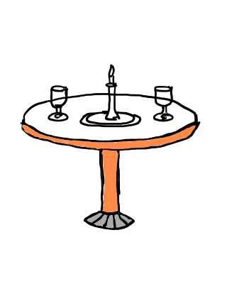 easy step by step Round Dinning Table drawing - EasystepDrawing