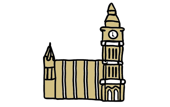 easy step by step bigben drawing - EasystepDrawing