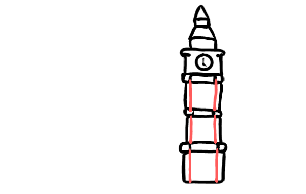  how to draw step by step bigben drawing easy  - EasystepDrawing