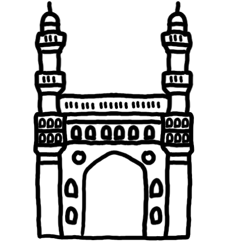  how to draw step by step charminar drawing easy  - EasystepDrawing