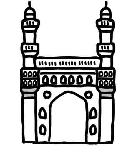  how to draw step by step charminar drawing easy  - EasystepDrawing