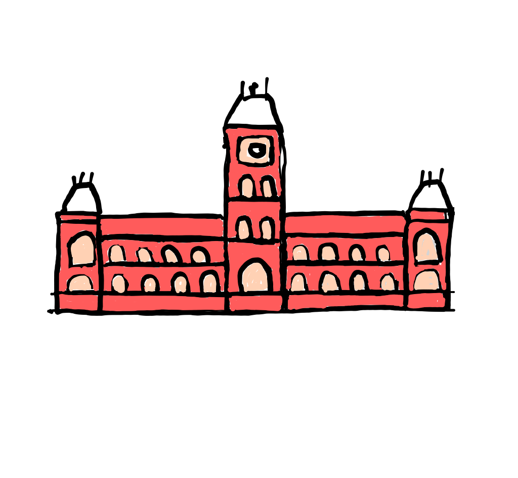  how to draw Chennai Railway Station in easy steps - step number : 7 - Easy Step Drawing