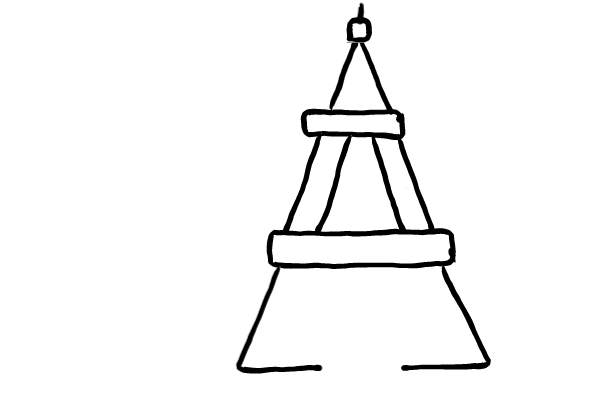  how to draw step by step eiffeltower drawing easy  - EasystepDrawing