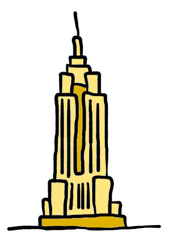 easy step by step empirestate drawing - EasystepDrawing