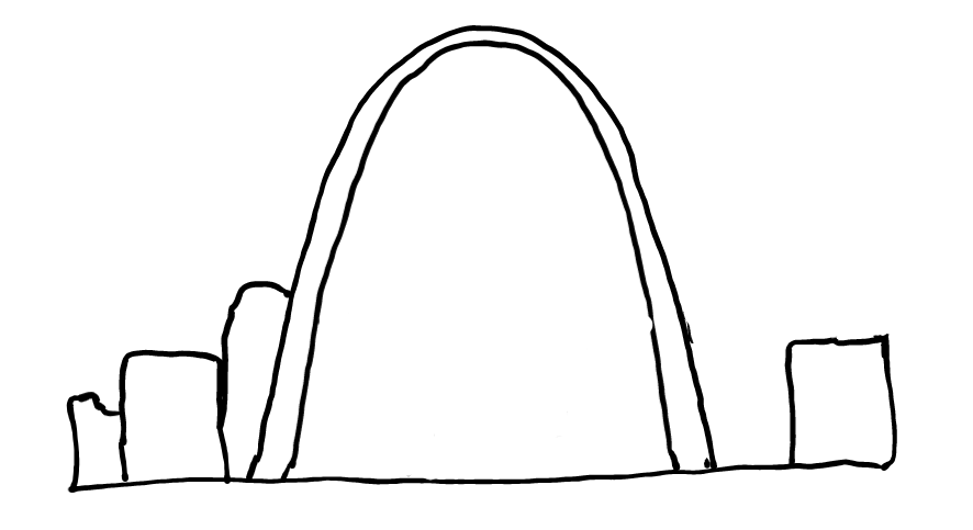  how to draw step by step gatewayarch drawing easy  - EasystepDrawing