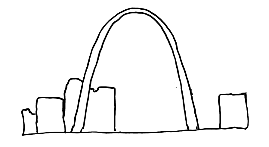  how to draw step by step gatewayarch drawing easy  - EasystepDrawing