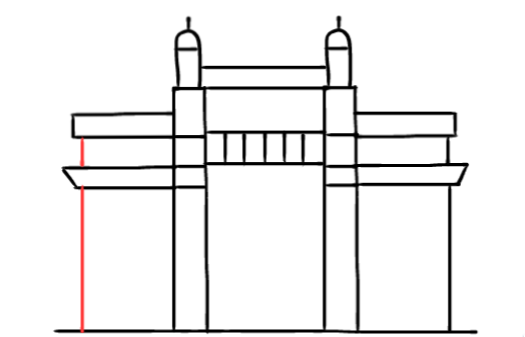  how to draw step by step gatewayofindia drawing easy  - EasystepDrawing