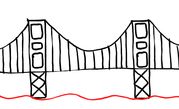  how to draw step by step ggbridge drawing easy  - EasystepDrawing