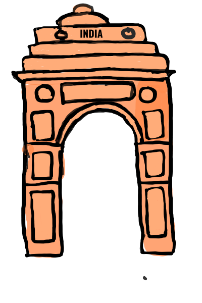  how to draw India Gate Delhi in easy steps - step number : 10 - Easy Step Drawing
