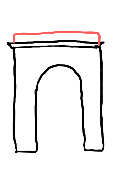 how to draw India Gate Delhi in easy steps - step number : 4 - Easy Step Drawing