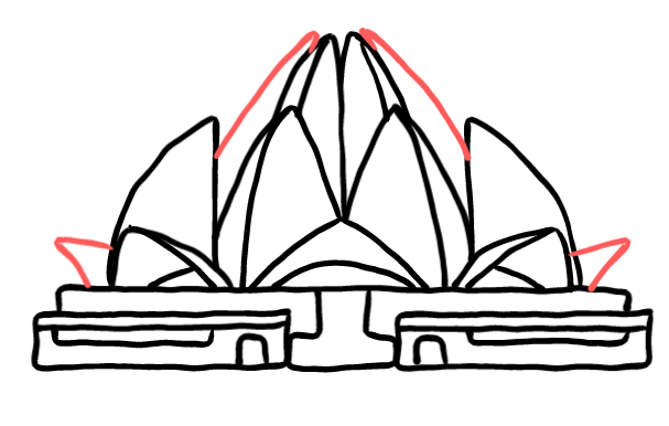  how to draw step by step lotustemple drawing easy  - EasystepDrawing