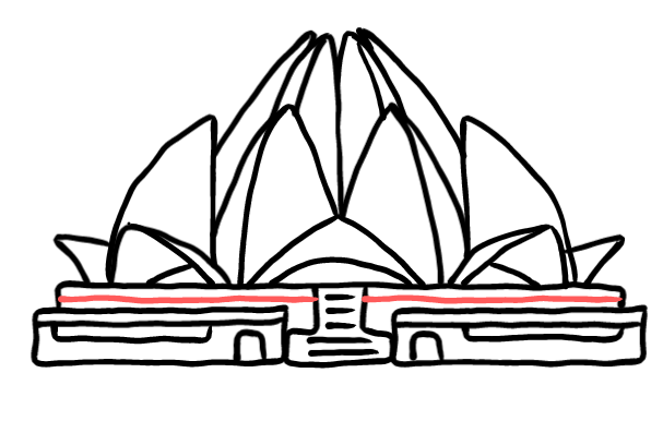  how to draw step by step lotustemple drawing easy  - EasystepDrawing