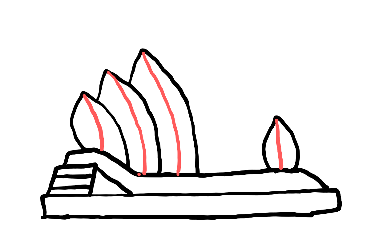  how to draw step by step operahouse drawing easy  - EasystepDrawing