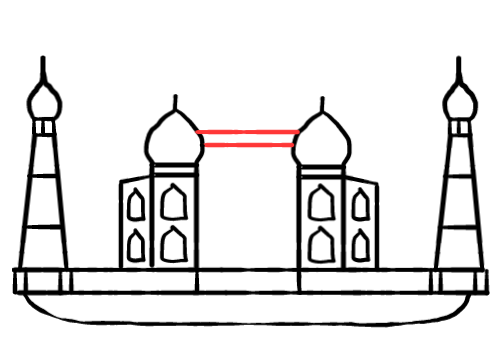  how to draw step by step tajmahal drawing easy  - EasystepDrawing