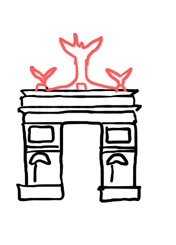 how to draw Triumphal Arch in easy steps - step number : 5 - Easy Step Drawing
