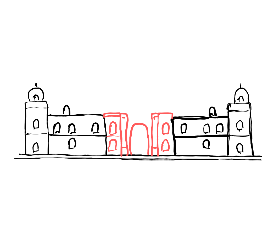  how to draw Victoria Memorial in easy steps - step number : 4 - Easy Step Drawing